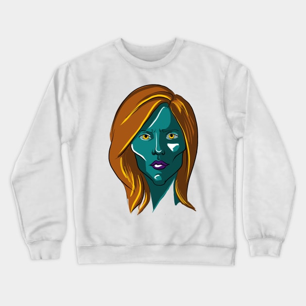 Blue woman Crewneck Sweatshirt by afalinariel